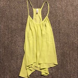 Lime Green flowy racerback tank